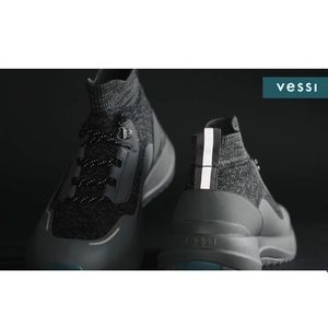 Vessi Stormburst Men's Peak Black High Top Waterproof Athletic Sneaker